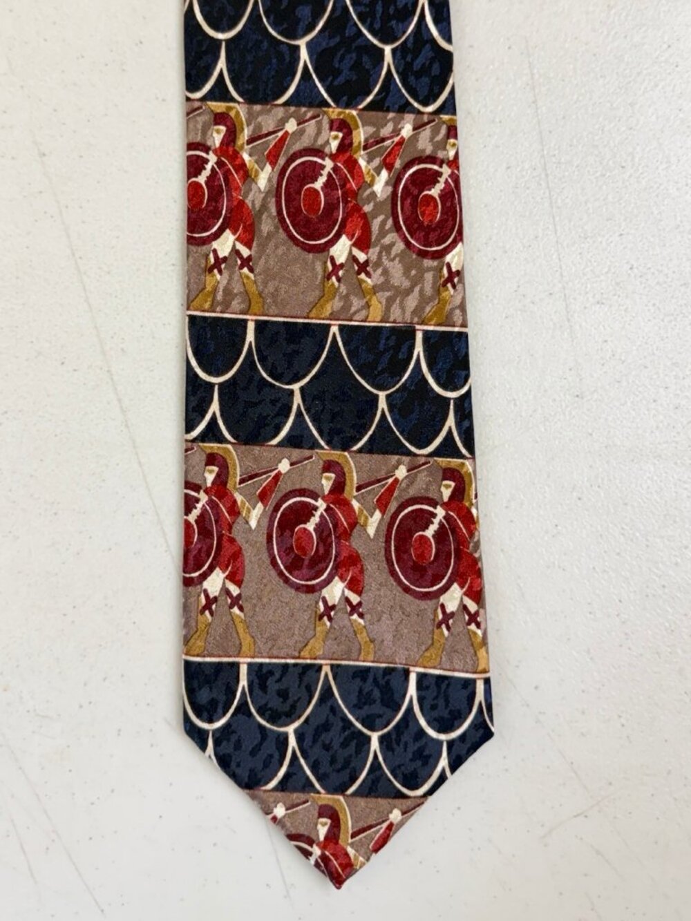 Vintage Roman/Greek Historical Tie 90s The Odyssey Crested Mythology Necktie